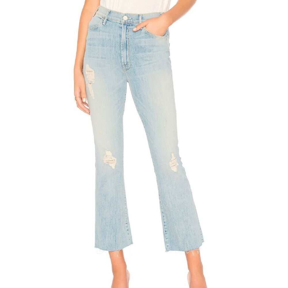 Mother The Hustler Ankle Fray Jeans | In the Sand in 28